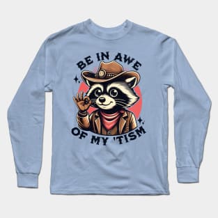 Autism Awareness Raccoon Long Sleeve T-Shirt